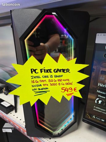 Pc fixe gamer RTX 3050 8go dédié