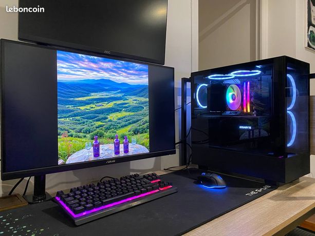 PC gamer haut de gamme + écran ASUS 27 WQHD RTX 4070Super Ryzen77700X