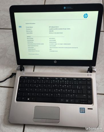 Pc HP ProBook 430 G3 avec i5 6th génération et empreinte digitale sans chargeur secteur