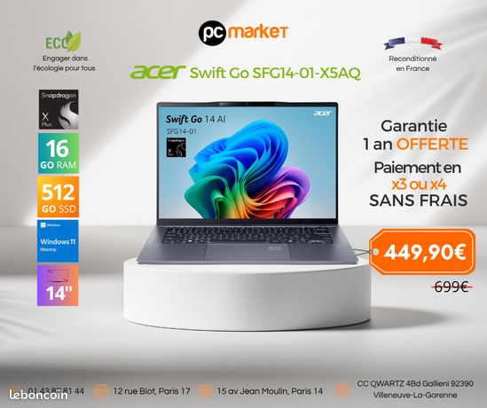 Pc portable Acer Swift Go SFG14-01-X5AQ