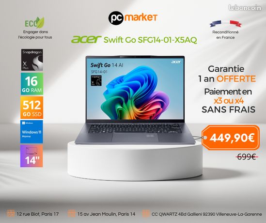 Pc portable Acer Swift Go SFG14-01-X5AQ