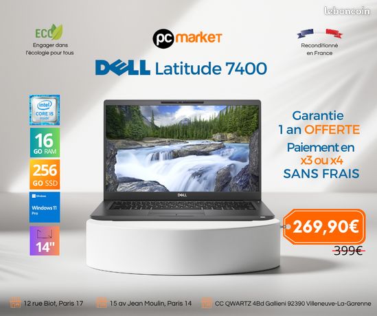 Pc portable Dell Latitude 7400