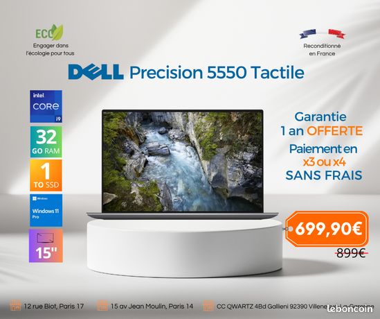 Pc portable Dell Precision 5550 Tactile