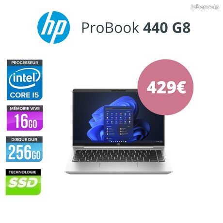 PC Portable HP ProBook 440 G8 intel CORE i5 / 16GB / SSD 256 + garantie