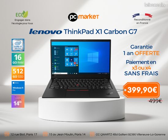 Pc portable Lenovo ThinkPad X1 Carbon G7