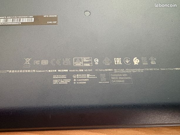 Pc portable MSI B12 MO-699FR