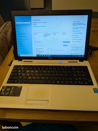 Pc portable msi ms-16gd Windows 10 pro 8go ram