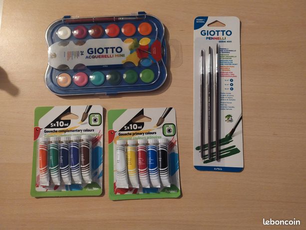 Peinture aquarelle gouache pinceaux
