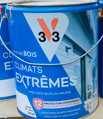 Peinture bois V33 5 L climats extrêmes blanc satin