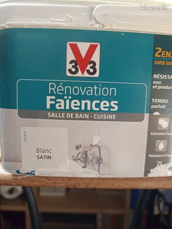 Peinture rénovation faïences blanc satin V33 / 2L
