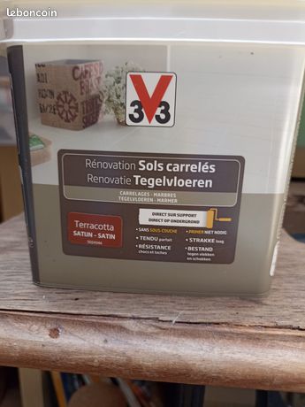 Peinture rénovation sols carrelés Terracotta / V33 / 750 ml
