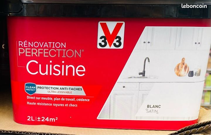 Peinture / V33 rénovation perfection cuisine blanc satin