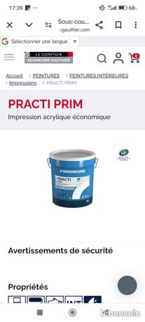 Peinture seigneurie practi prim impression 15 litres