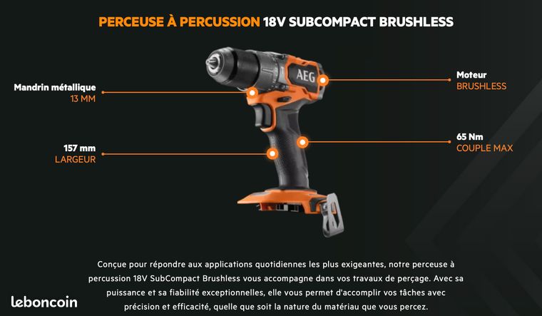 Perceuse Visseuse AEG Neuve