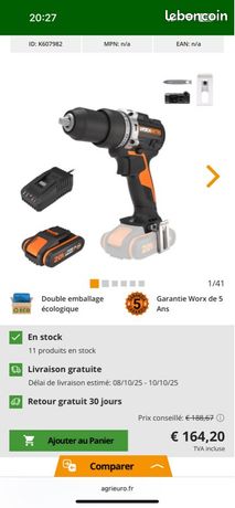 Perceuse Worx Nitro