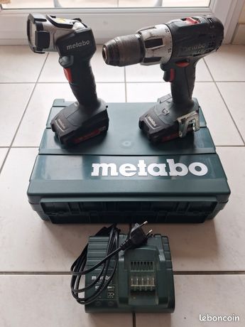 Perceuse à percussion, visseuse sans fil Metabo avec lampe Led
