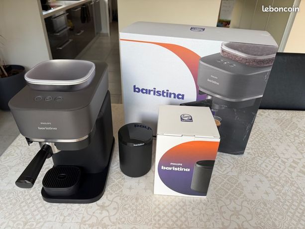 Philips Baristina machine à café à grains + boîte à marc