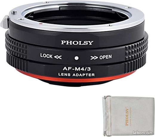PHOLSY Lens mount adapter AF-M4/3 Bague d'adaptation avec Bague de contrôle des Ouverture pour Objectifs Sony A/Minolta AF Mount sur Appareils Photo Micro Four Thirds M4/3 MFT
