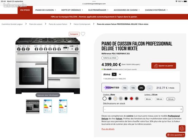 Piano de cuisson falcon