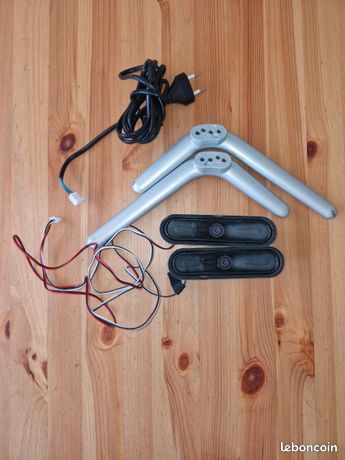 Pieds et enceintes tv polaroid tvc55uhdpr 140cm 4k