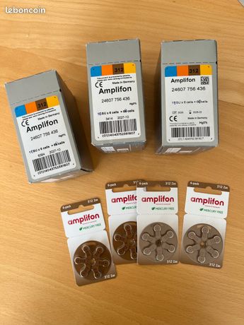 Pile auditive amplifon 312