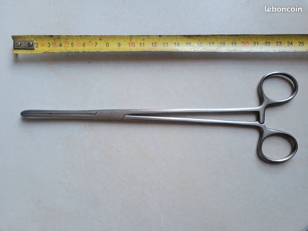 Pince a blocage ouverture de 7cm médical inox courbe 25cm inox pour médecin infirmière