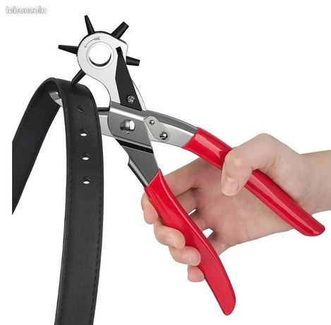 Pince cordonnier à Poinçon en cuir poinçons de trou à main pour ceinture rotative de 6 tailles bricolage domestique multi-tailles facile adapté à l'artisanat du cuir de ceinture