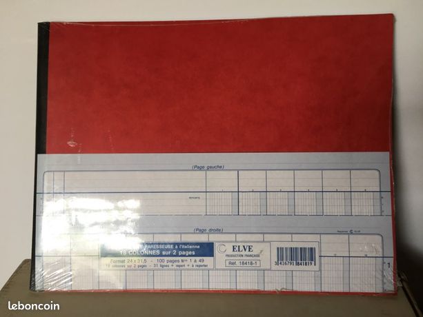 Piqûre comptable 18 colones Elve