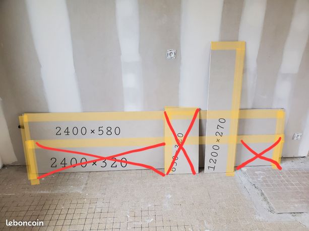 Placo BA13 4 bord amincis