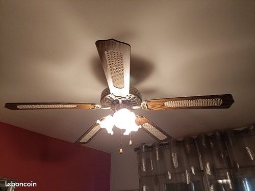 Plafonnier ventilateur lumiere 132 cm