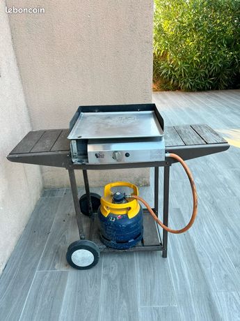 Plancha au gaz 1 feu avec une bonbonne pleine de 6 kgs et son contrat de consignation