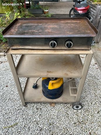 Plancha gaz avec meuble et bouteille de gaz