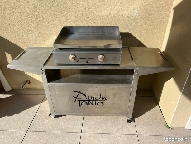 PLANCHA GAZ TONIO + servante INOX
