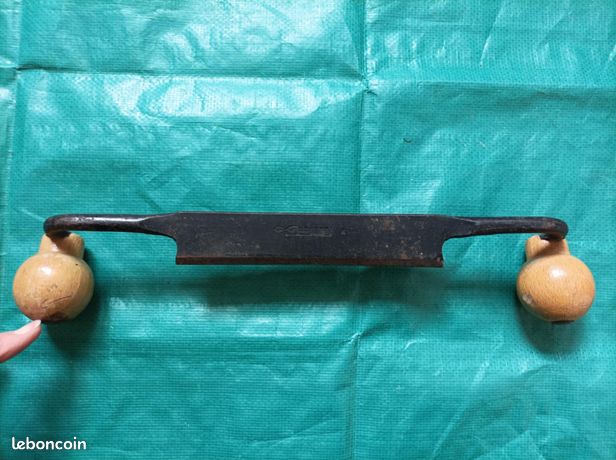 Plane d 'artisan du bois en acier forgé ancien outil estampillé Goldenberg