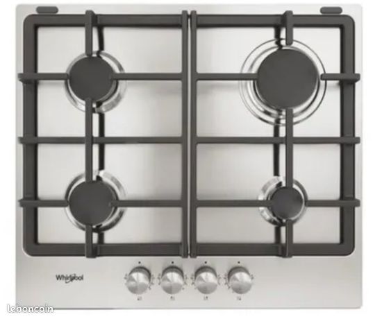 Plaque 4 feux gaz Whirlpool avec détendeur