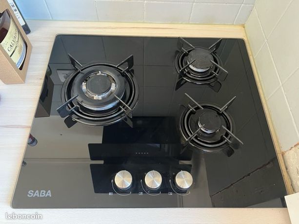 Plaque de cuisson gaz 3 feux + flexible inox