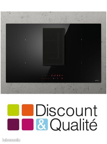 Plaque de Cuisson Induction Aspirante 4 Zones 83cm ELICA NikolaTesla Prime S BL/A/83 7400W Intégrée Noir PRF0182322