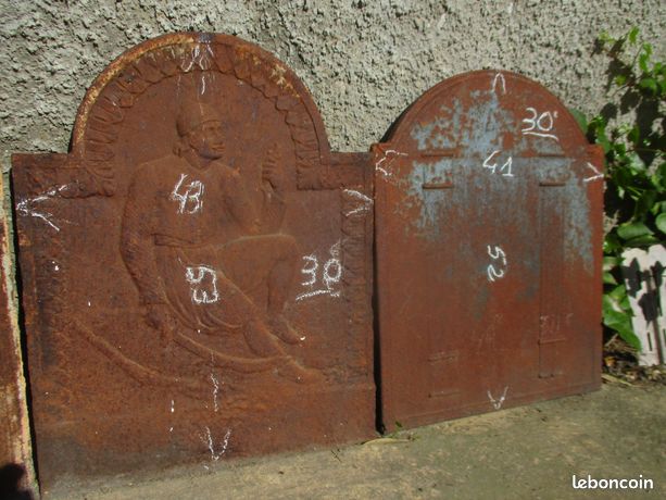 Plaque fonte cheminée barbecue