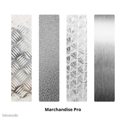 Plaque inox tole lisse brosse bouchonné