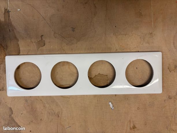 Plaque quadruple Legrand celiane