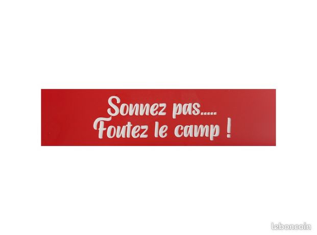 Plaque signaletique SONNEZ PAS