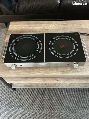Plaque de cuisson portable vitrocéramique 2 feux
