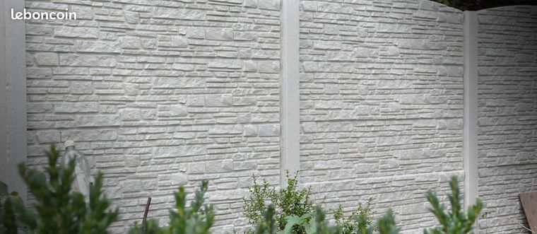 Plaques béton décoratives pour clôture, mur,palissade béton