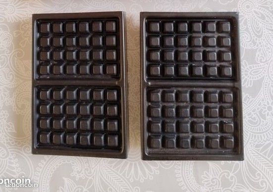 Plaques gaufres gaufrier croque tefal vintage
