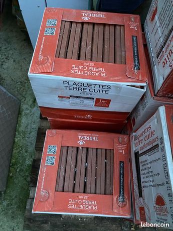 Plaquettes terre cuite TERREAL rouge + angles équerres