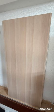 Plateau bureau blanc et chêne