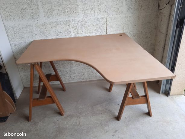 Plateau de travail dangle en médium à lasurer ou à peindre