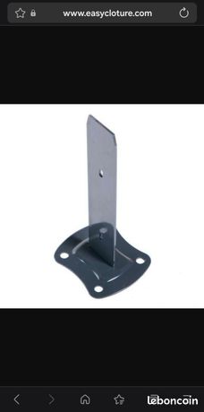 Platine poteau grillagé easyclip