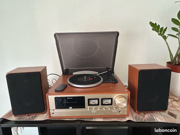Platine vinyle Auna Oxford avec enceintes + télécommande