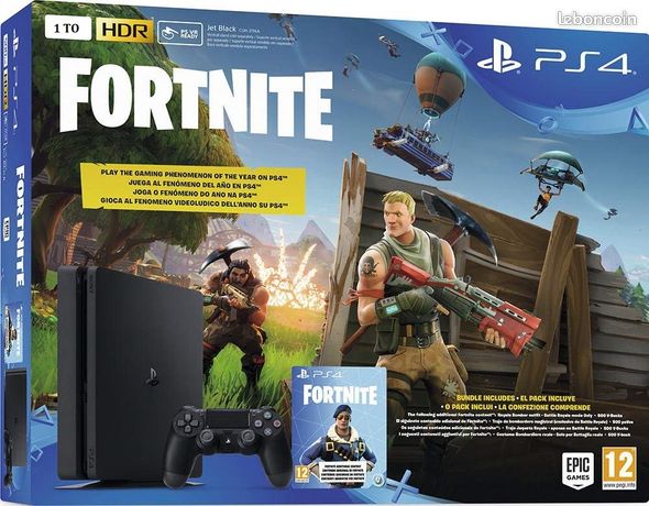 Playstation 4 noir 500go ou 1TO + 1 manette + cablage + fortnite telecharger